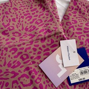 JoyLab Pink and Tan Leopard Print Leggings NWT Size XS